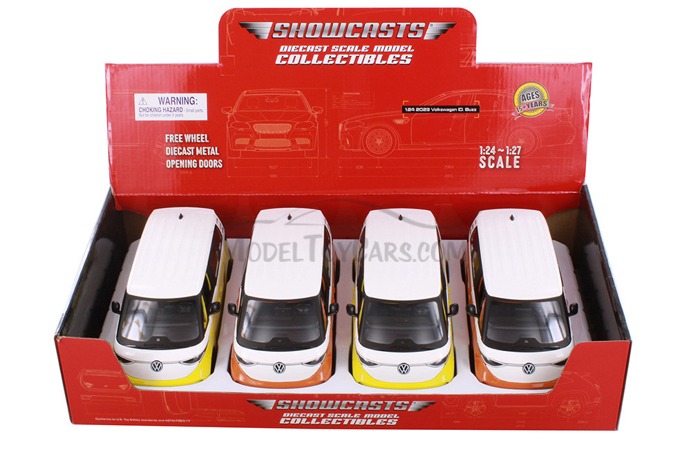 Volkswagen ミニカー　2台セット+カード Box of 4 2023 Volkswagen ID. Buzz, Asstd - Showcasts 37914 - 1/24