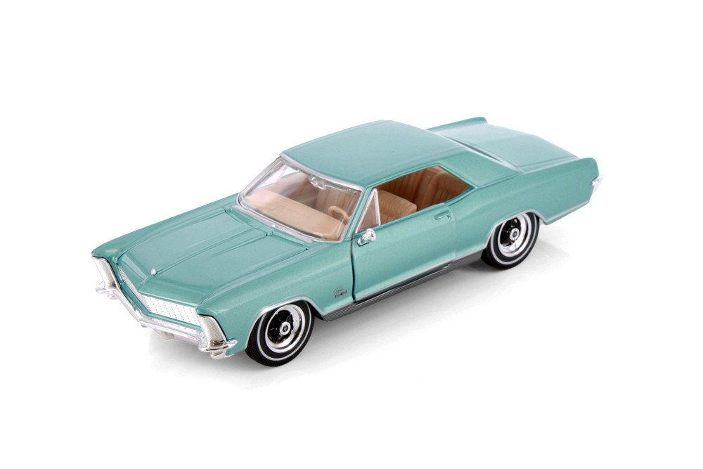 1965 Buick Riviera Hardtop, Blue - Showcasts 37214 - 1/26 Scale Diecast Model Toy Car