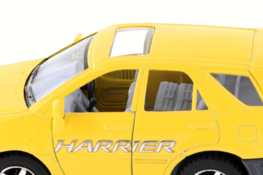 Toyota Harrier, Yellow - Kinsmart 4008D - 4" Scale Diecast Model Toy Car