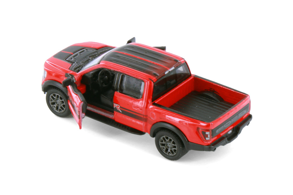 2022 Ford F-150 Raptor Pickup Truck, Red - Kinsmart 3001DF - 1/78 Scale Diecast Model Toy Car