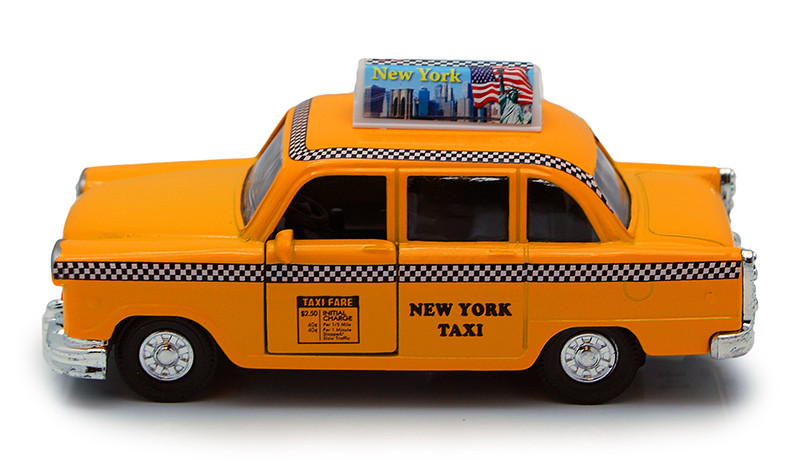 Taxi City Yellow Cab, Yellow - Showcasts 2189DNY - 5 Inch Scale Diecast Model Replica