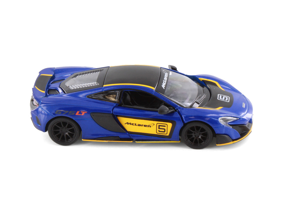 McLaren 675LT Hart Top, Blue w/Decal - Kinsmart 5392DF/2 - 1/36