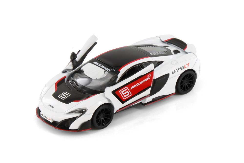 McLaren 675LT Hart Top, White - Kinsmart 5392DF/2 - 1/36 Scale Diecast Model Toy Car
