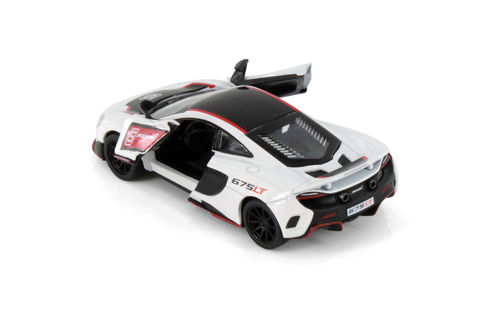 McLaren 675LT Hart Top, White - Kinsmart 5392DF/2 - 1/36 Scale Diecast Model Toy Car