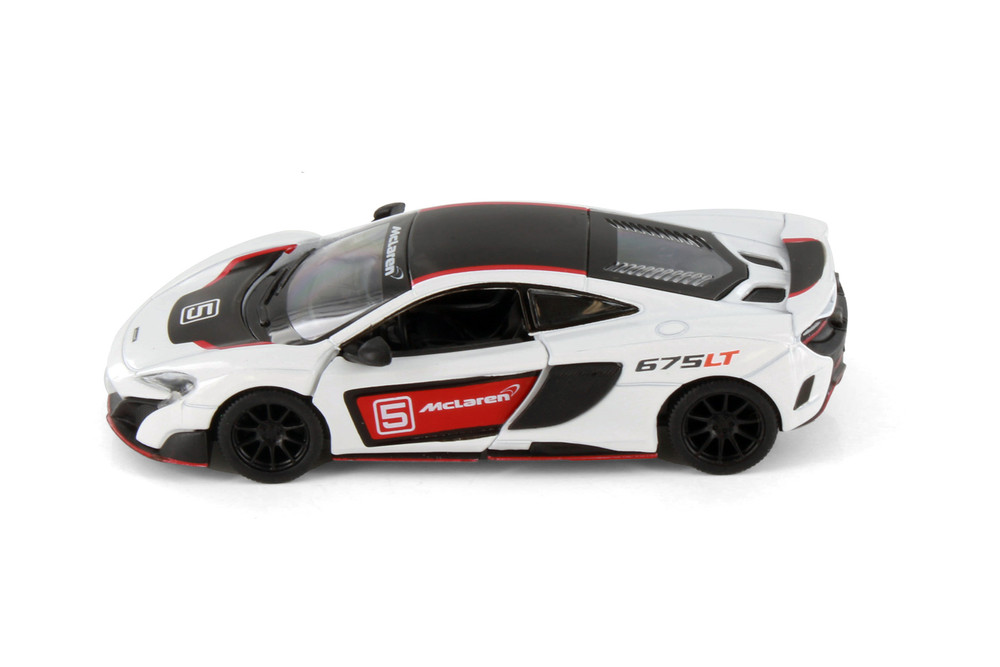 McLaren 675LT Hart Top, White - Kinsmart 5392DF/2 - 1/36 Scale Diecast Model Toy Car