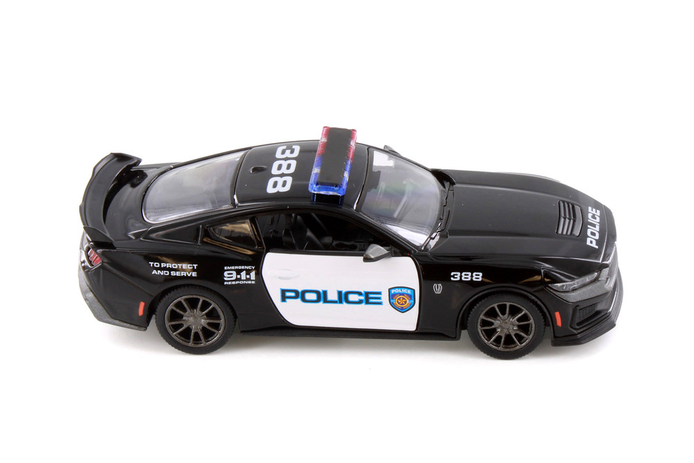 2024 Ford Mustang Dark Horse Police Edition, Black - Kinsmart 5455DP - 1/38 Scale Diecast Model Car