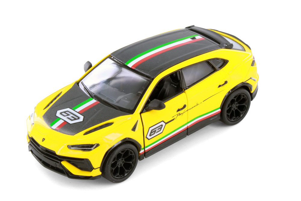 Lamborghini Urus Performante, Yellow - Kinsmart 5447DF - 1/40 Scale Diecast Model Toy Car