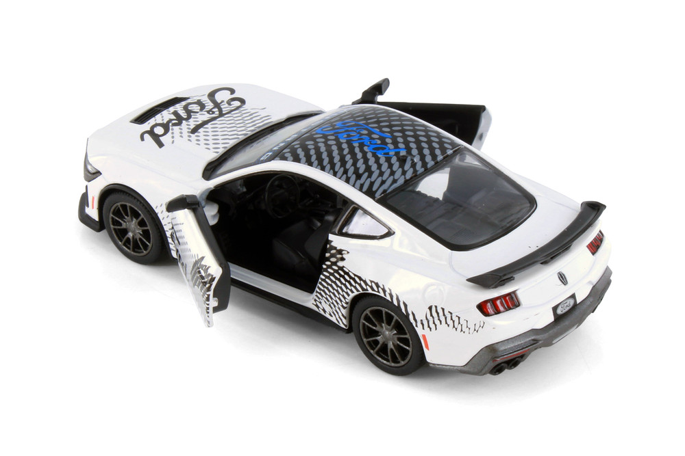 2024 Ford Mustang Dark Horse Livery Edition, White - Kinsmart 5455DF - 1/38 Scale Diecast Model Car