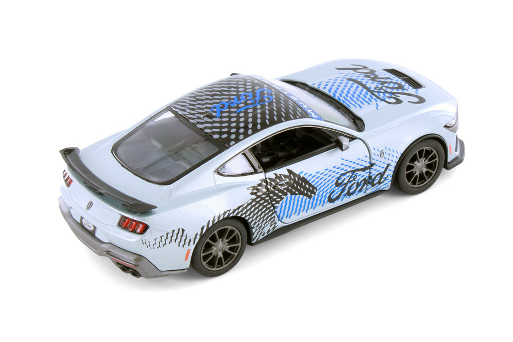 2024 Ford Mustang Dark Horse Livery Edition, Silver, Kinsmart 5455DF - 1/38 Scale Diecast Model Car