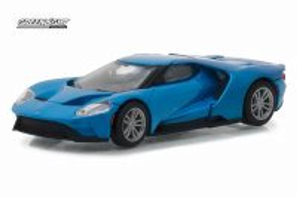 2017 Ford GT, Blue - Greenlight 29933/48 - 1/64 Scale Diecast Model Toy Car