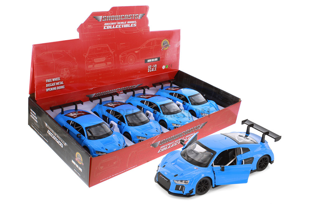 Audi R8 LMS Hardtop Sports Car, Blue - Showcasts 68262CD - 1/24