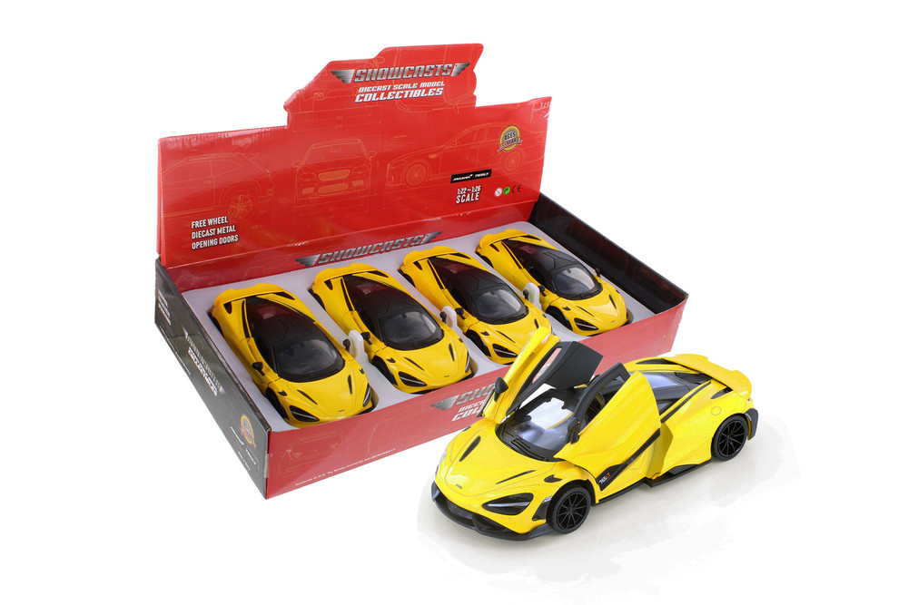 McLaren 765LT, Yellow - Showcasts 68276D - 1/24 Scale Diecast