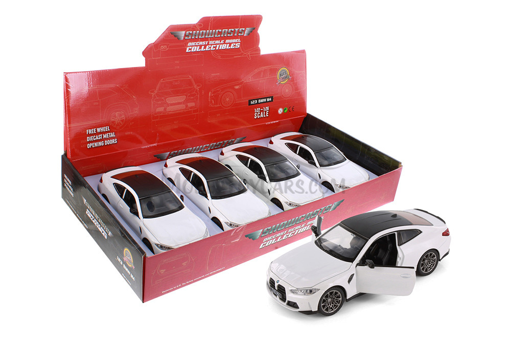 BMW M4 Compact Executive Car, White - Showcasts 68280D - 1/24