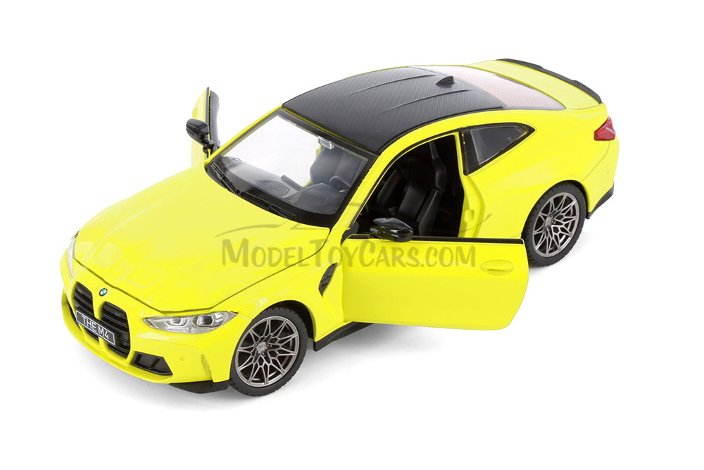 BMW M4 Compact Executive Car, Yellow - Showcasts 68280D - 1/24