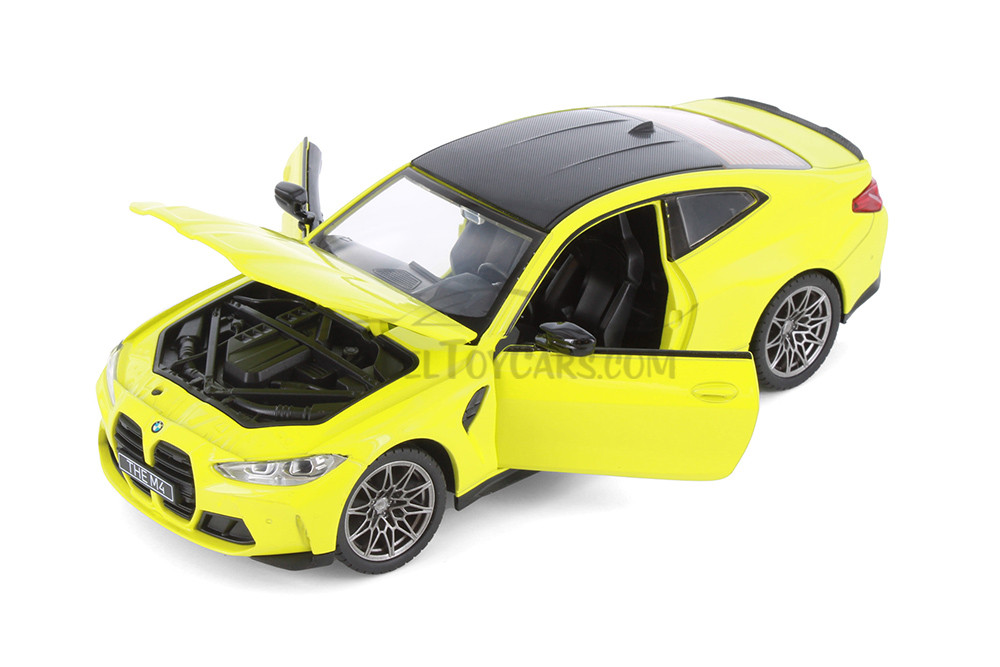 BMW M4 Compact Executive Car, Yellow - Showcasts 68280D - 1/24