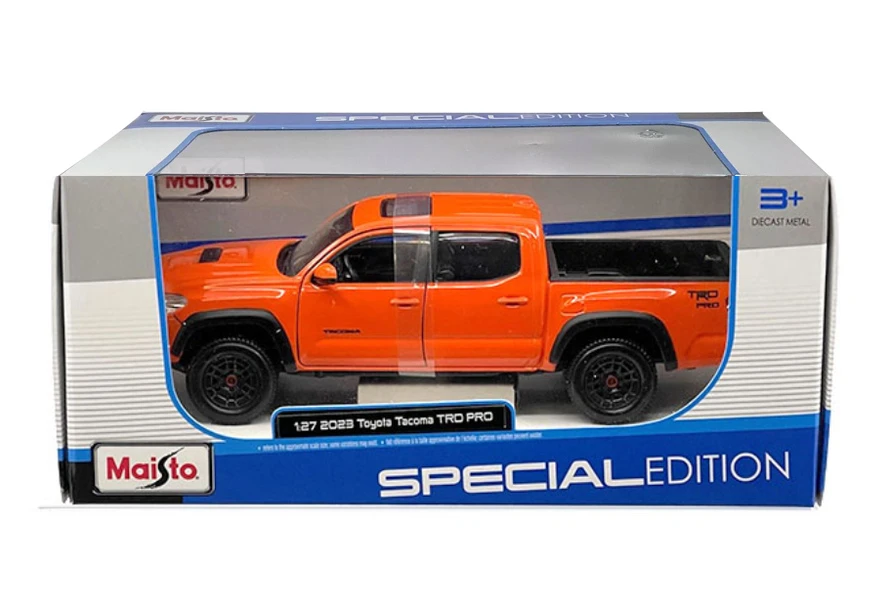 2023 Toyota Tacoma TRD PRO Pickup Truck, Orange - Maisto 32910OR - 1/27 Scale Diecast Model Toy Car