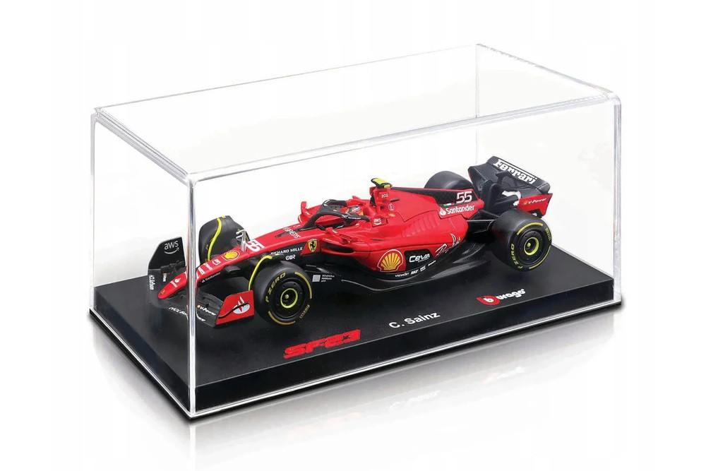 2023 Ferrari SF-23, #55 Carlos Sainz - Bburago 18-36835/55 - 1/43 Scale Diecast Model Toy Car