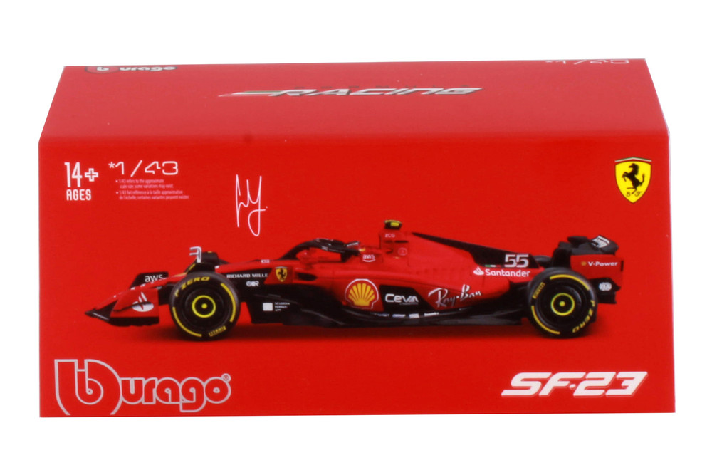2023 Ferrari SF-23, #55 Carlos Sainz - Bburago 18-36835/55 - 1/43