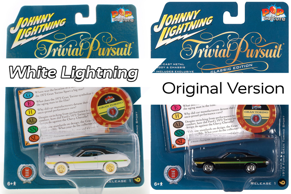 CHASE CAR White Lightning - 1972 Ford Grand Torino Sport with Game