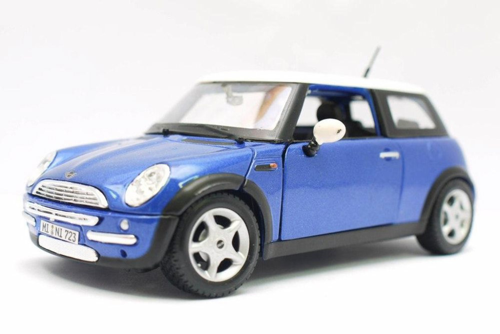 Mini Cooper, Blue - Maisto 31219BU - 1/24 scale Diecast Model Toy