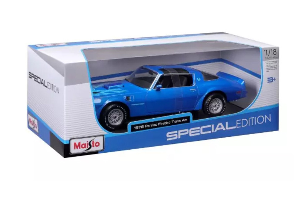 1978 Pontiac Firebird Trans Am Muscle Car, Blue - Maisto