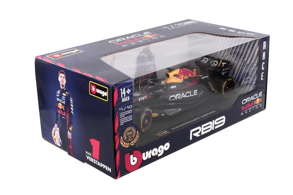 2023 Oracle Red Bull Racing RB19, #1 Max Verstappen - Bburago 18-18003/1 - 1/18 Scale Diecast Model Toy Car