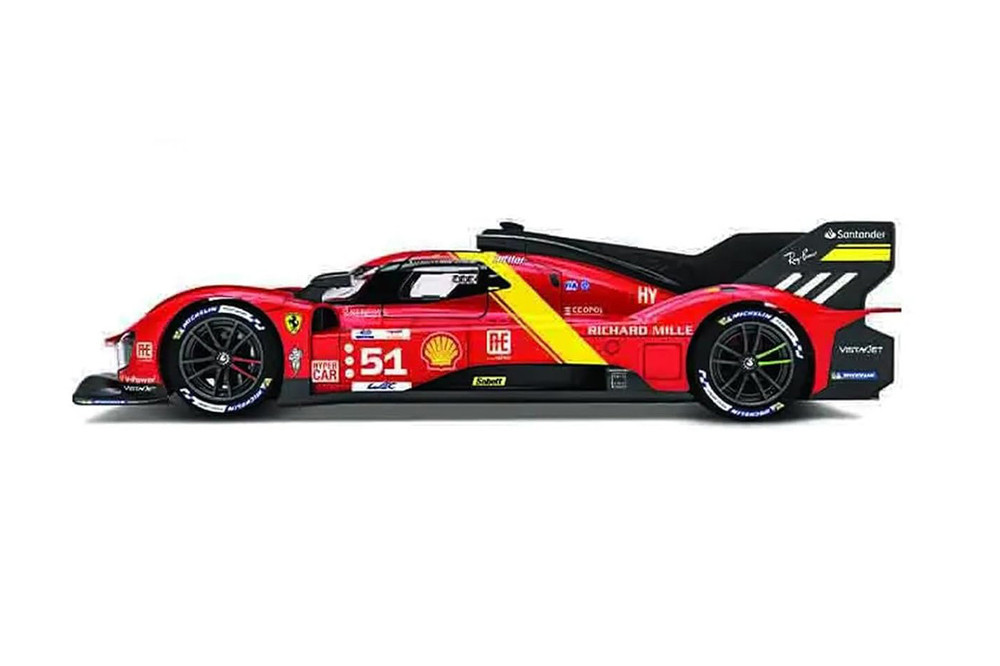2023 Ferrari 499P #51 James Calado, Red - Bburago 18-16301R - 1/18