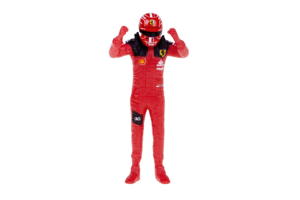 Ferrari SF-23 w/Driver Figure, #16 Charles Leclerc - Bburago 18-26809/16 - 1/24 Scale Diecast Model Toy Car