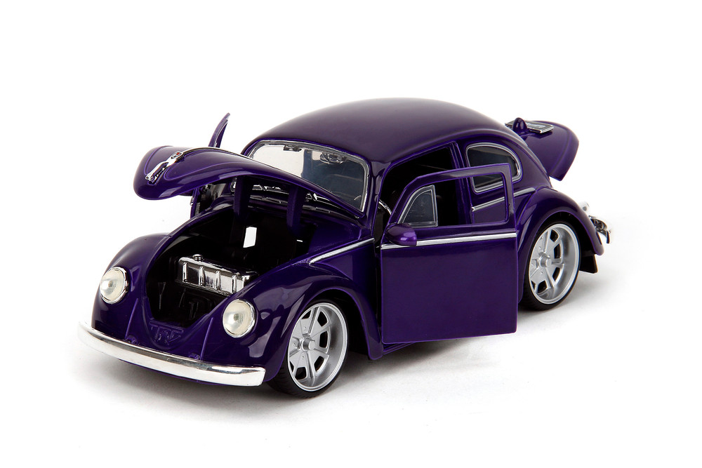 jada VOLKSWAGEN　ワーゲン Volkswagen Beetle w/Wednesday Addams & Thing Figure, Purple