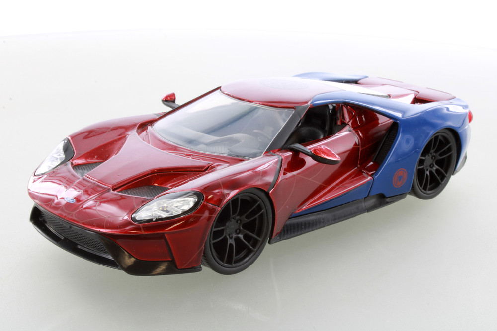 2017 Ford GT with SpiderMan figure, SpiderMan Jada R23106 1/24