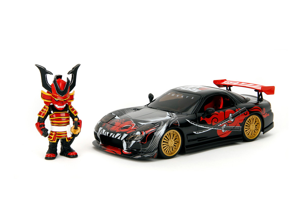 1993 Mazda RX-7 w/Saru Diecast Figure, "Lab Monkeys" - Jada Toys 35668 - 1/24 Scale Diecast Model Toy Car