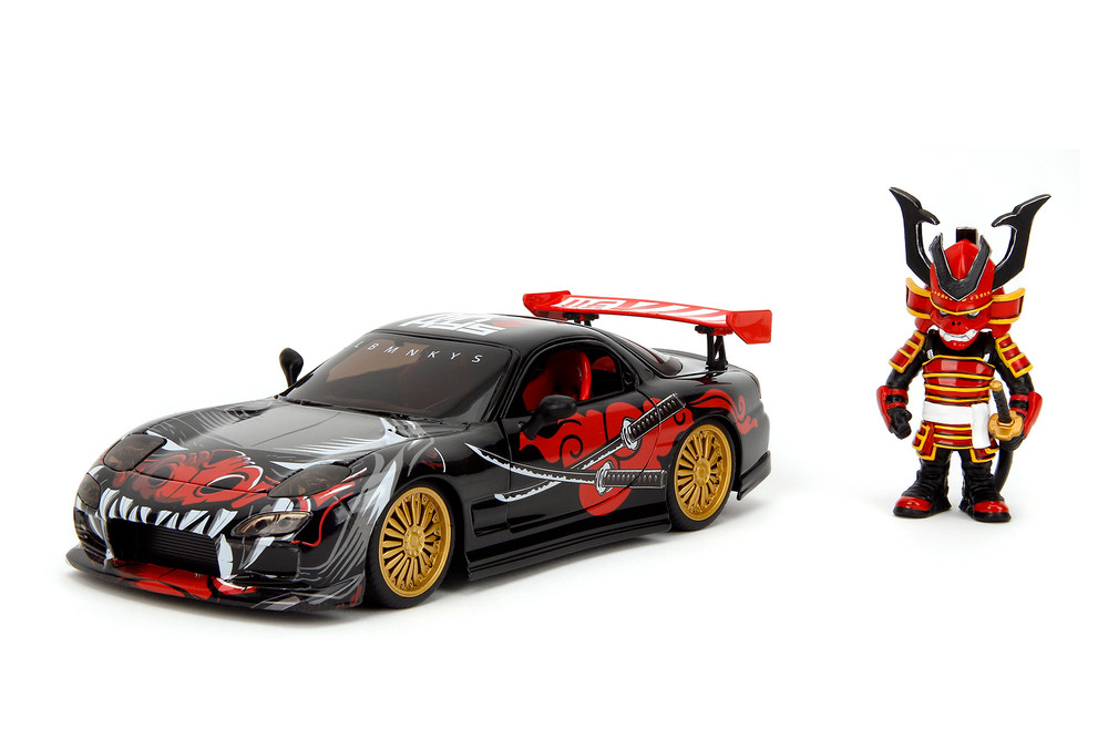 1993 Mazda RX-7 w/Saru Diecast Figure, "Lab Monkeys" - Jada Toys 35668 - 1/24 Scale Diecast Model Toy Car