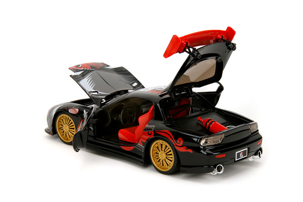 1993 Mazda RX-7 w/Saru Diecast Figure, "Lab Monkeys" - Jada Toys 35668 - 1/24 Scale Diecast Model Toy Car