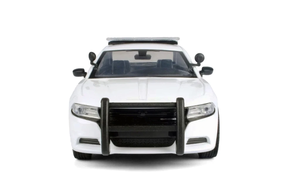2023 Dodge Charger Pursuit Police, Unmarked White - Motor Max 76996WT - 1/24 Scale Diecast Model Toy Car