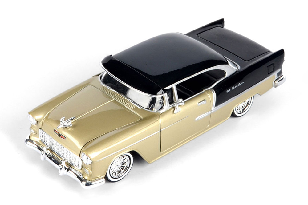 1955 Chevy Bel Air Lowrider, Gold/Black - Motor Max 79031WL