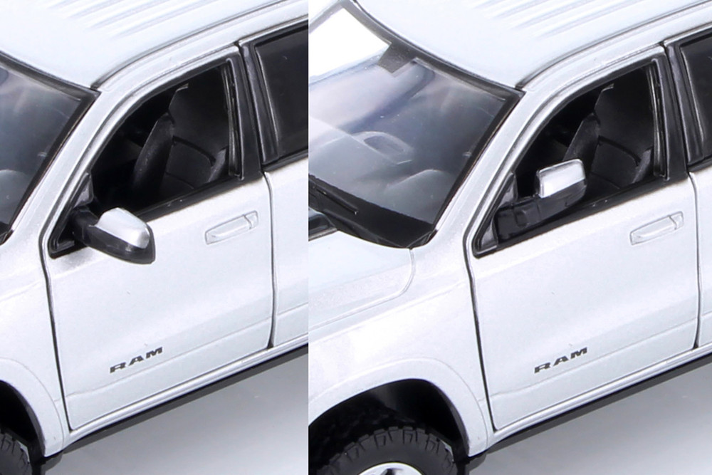 2019 Dodge Ram 1500 Crew Cab Laramie Pickup Truck, Silver - Showcasts 77357SV - 1/27 Scale Diecast Model Toy Car