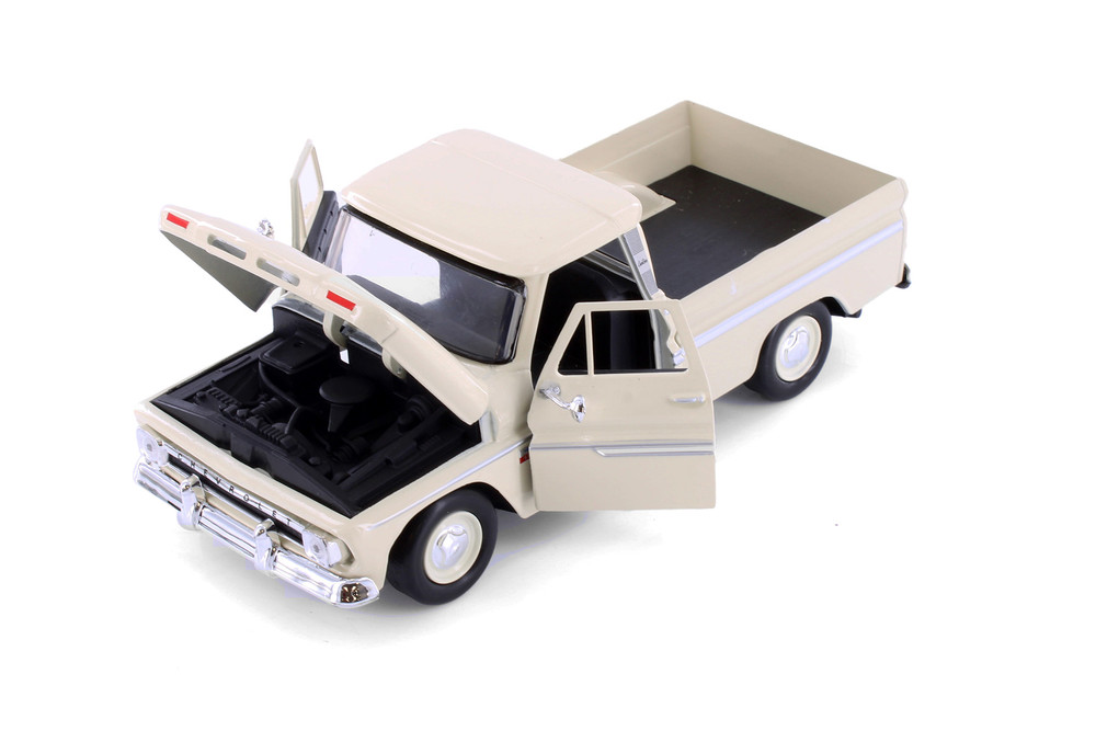 1966 Chevy C10 Fleetside Pickup, Cream - Showcasts 77355CS - 1/24 Scale Diecast Model Toy Car