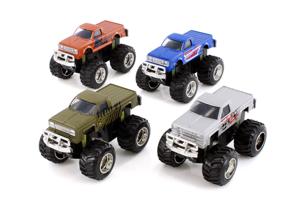 Box of 8 Mighty Monster Trucks, Assortment - Showcasts 76559D - 5" Scale Diecast Model Toy Cars