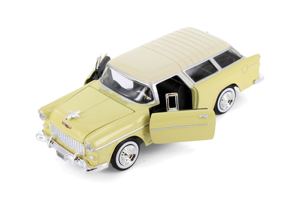 Box of 4 1955 Chevy Bel Air Nomad Hardtop, Asstd - Showcasts 77248D - 1/24 Scale Diecast Model Toy Cars