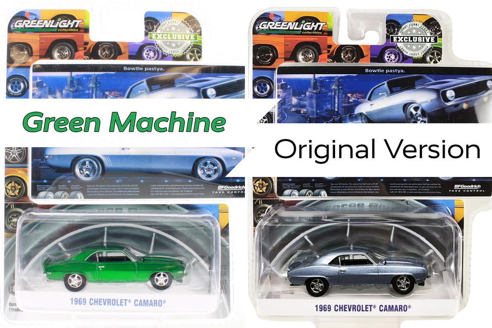 CHASE CAR Green Machine - 1969 Chevy Camaro, Green - Greenlight
