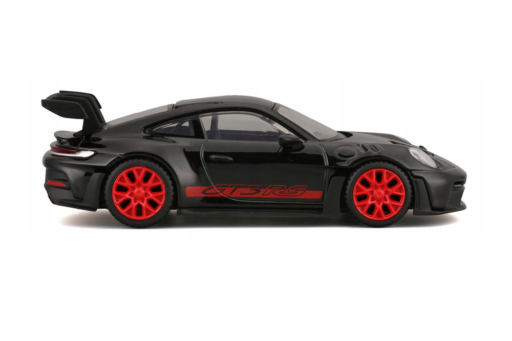 Porsche 911 GT3 RS Sports Car, Black/Red - Bburago 18-38313BK - 1/43 Scale Diecast Model Toy Car