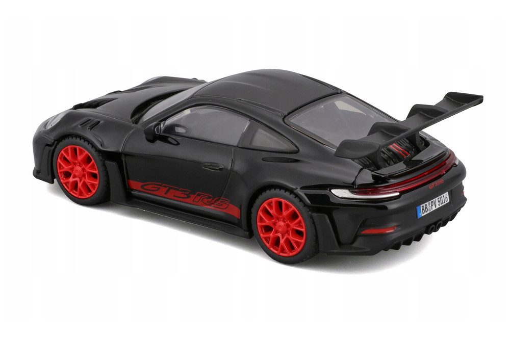 Porsche 911 GT3 RS Sports Car, Black/Red - Bburago 18
