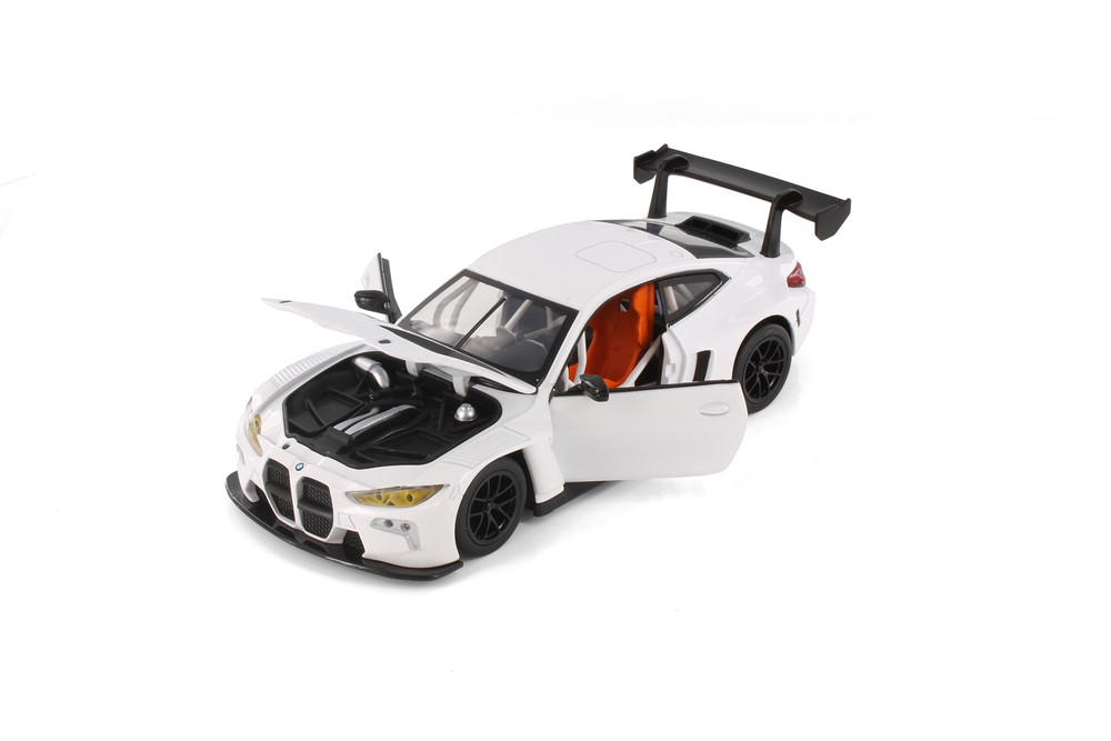BMW M4 GT3, White - Showcasts 68277D - 1/24 Scale Diecast Model Toy Car (1 Car, No Box)