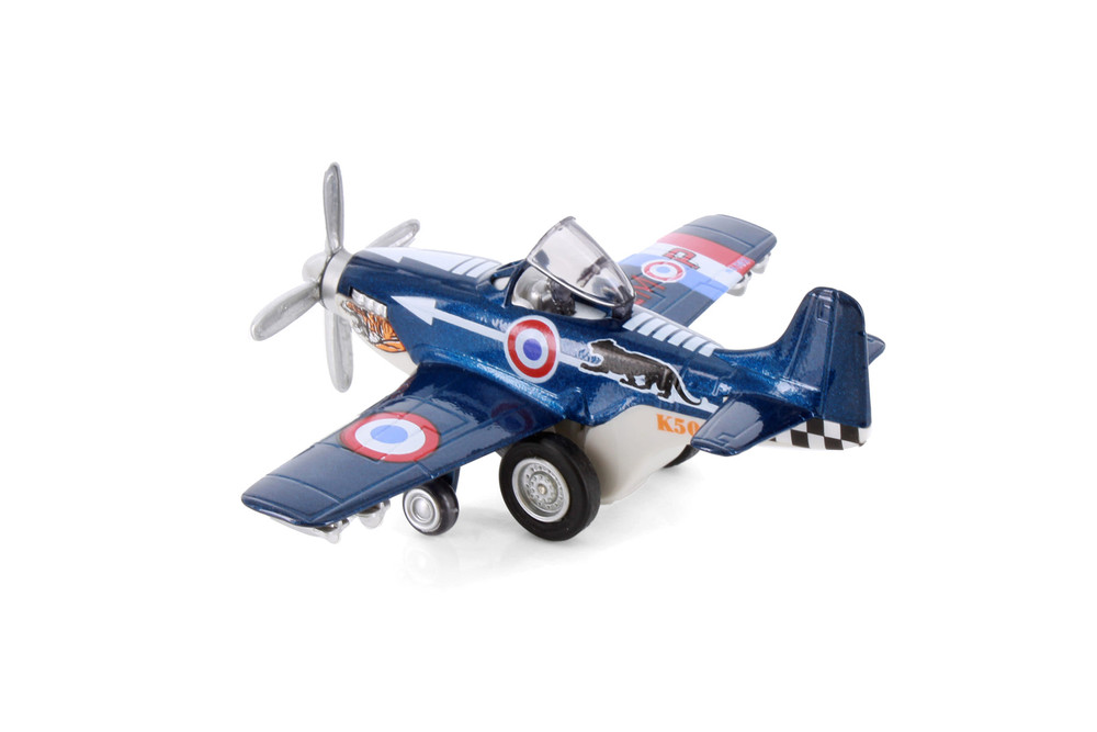 Air Chief WWII Fighter, Blue - Showcasts 502D - 4.75" Scale Diecast Model Toy Plane
