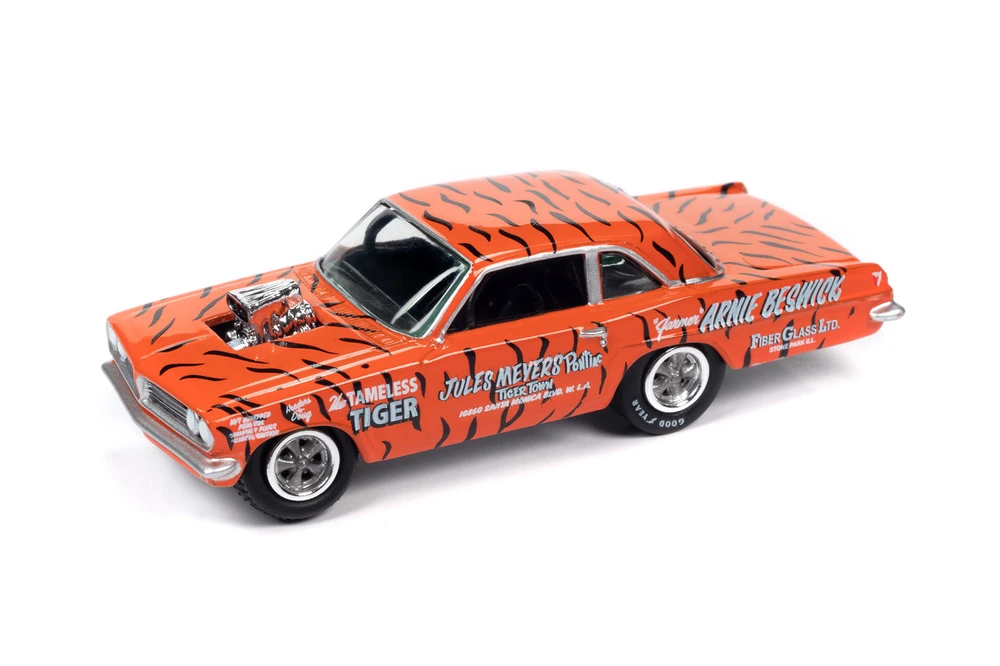 JOHNNY LIGHTNING 1:64 JLSP355A 1963 PONTIAC TEMPEST ARNIE BESWICK FUNNY FARMER