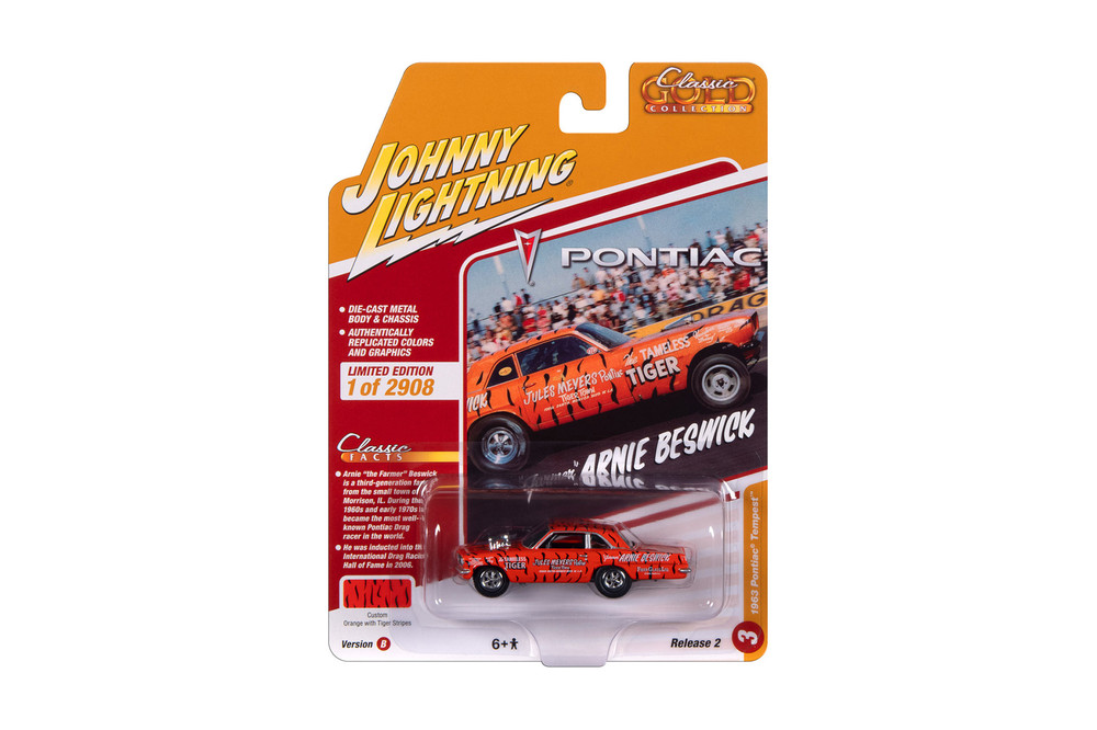 1963 Pontiac Tempest Funny Farmer, Orange w/Tiger Stripes, Johnny