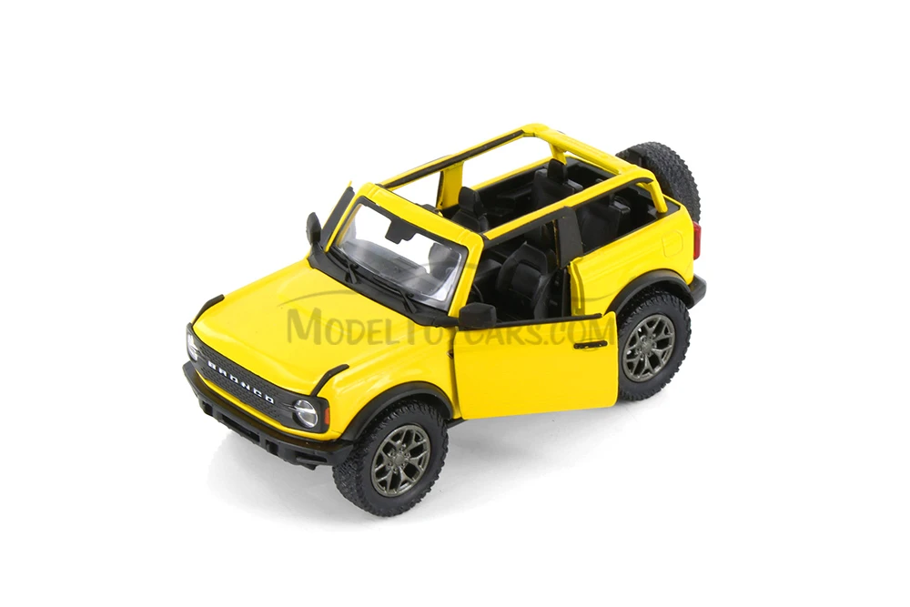 2022 Ford Bronco Open Top, Box of 12 Assortment - Kinsmart 5438DA - 1/34 Scale Diecast Model Toy Cars