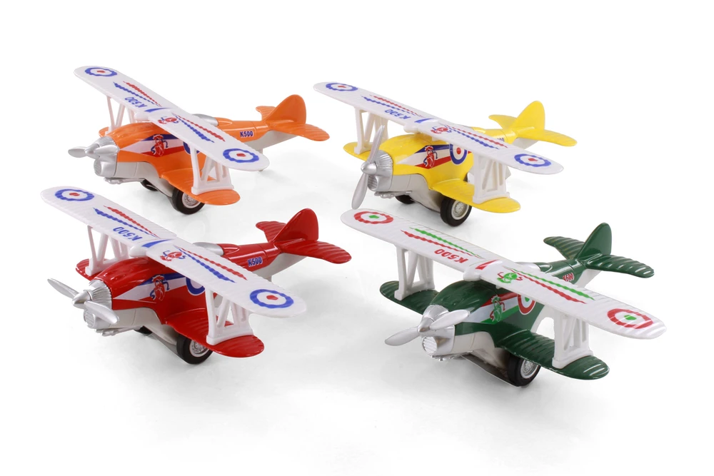 Box of 12 Show Flight Biplanes, Assortment - Showcasts 500D - 5.25" Scale Diecast Model Toy Planes