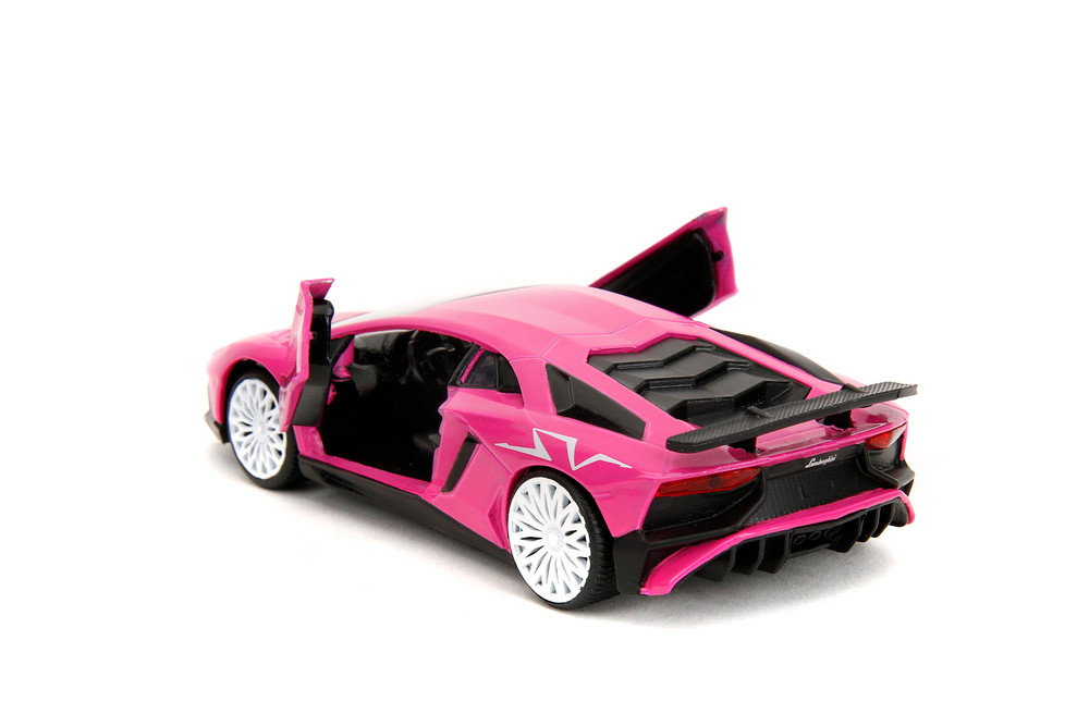 Lamborghini Aventador SV Sports Car, Pink - Jada Toys 35362 - 1/32 Scale Diecast Model Toy Car