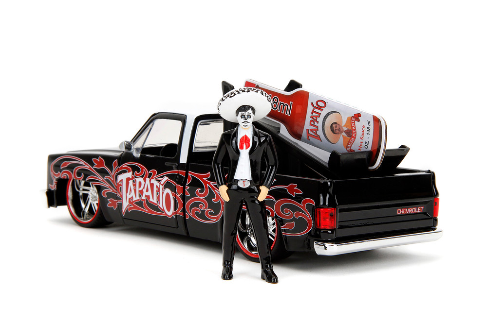 1985 Chevy C10 Pickup Truck w/Charro Man Figure - Tapatio Day of